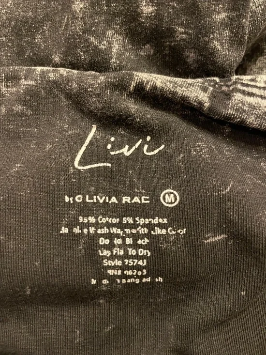 High-Waist Acid Wash Jogger Leggings - Black - Picture 5 of 5